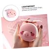 Baluue 1set Handheld USB Charging Fan Speeds and Lighted Makeup Mirror Portable and Mute for Home Office and Travel for -ups view 4