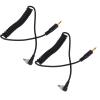 ICRPSTU 2pcs Universal 3.5mm to Male Flash PC Sync Cable Coiled Cord with Screw Lock for Digital Cameras view 2