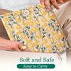 Embroidered Fabric Sleeve for iPad 9.7/10.2/10.5/10.9, Nook Glowlight Plus, Mass Market Paperback Books  Padded Protective Cover, Handcrafted Character - Yellow & Beige Daisy view 4