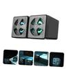 2pcs Mini Wired Gaming Speakers with RGB Led Portable USB Computer Loudspeakers for Laptop Desktop and Home High Compatibility Surround Sound and Stylish Design view 4