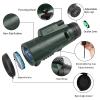 10X42 HD Monocular for Adults, Military Grade Compact Monocular Telescope with BAK-4 Prism & FMC Lens & Smartphone Holder & Tripod, Stargazing Hunting Bird Watching, Camping Hiking Travel Accessories view 3