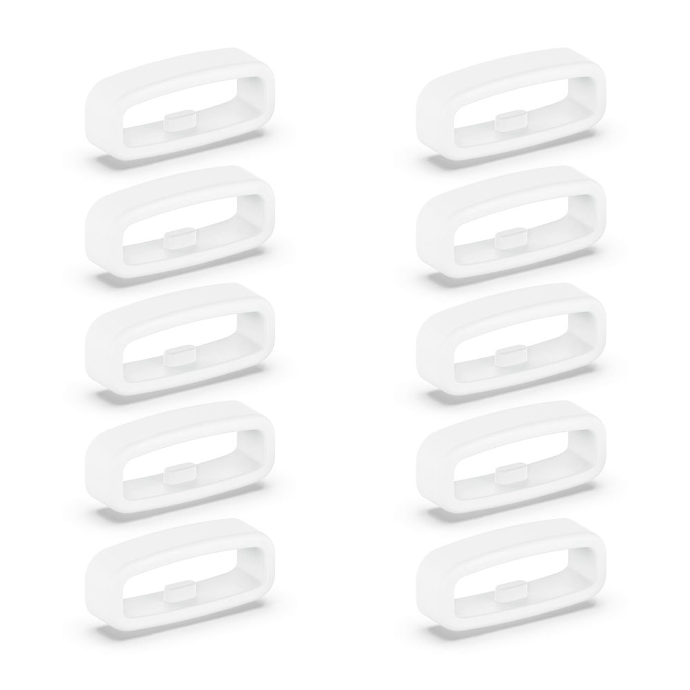 BOLOUY 10pcs Silicone Fastener 18mm / 20mm / 22mm Wristband Keeper Smartwatch Strap Retainer Holder Replacement Accessory