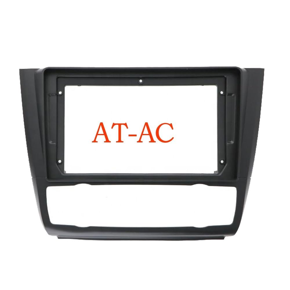 Audio Car Fascia Frame Adapter 9 inch Big Screen Compatible with 1 Series 2005-2012 2 Din CD DVD Player Fitting Panel Frame Kit(Frame AT)