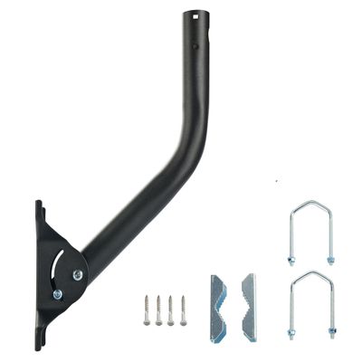CEKAY Heavy Duty Universal Mounting Pole with Clamp U-Bolt Kit (1 11/16" x 17 1/4"), Adjustable J-Pole Mast for Antennas, Starlink, Satellite, Weather Station, Wall, Roof or Pipe Mounting