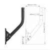 CEKAY Heavy Duty Universal Mounting Pole with Clamp U-Bolt Kit (1 11/16" x 17 1/4"), Adjustable J-Pole Mast for Antennas, Starlink, Satellite, Weather Station, Wall, Roof or Pipe Mounting view 2