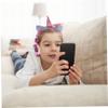 Angoily Adorable Boys and Girls Headphones Wire Over Ear Headset for School Decorative Earphones view 4