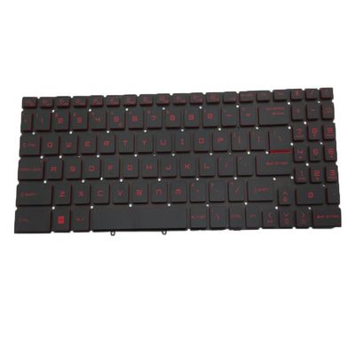 Laptop Red Backlit Keyboard for MSI Cyborg 14 A13U A13UCX A13UDX A13V A13VE A13VF MS-15P1 English US Black Without Frame New(Red Word)