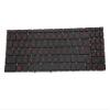 Laptop Red Backlit Keyboard for MSI Cyborg 14 A13U A13UCX A13UDX A13V A13VE A13VF MS-15P1 English US Black Without Frame New(Red Word) view 1