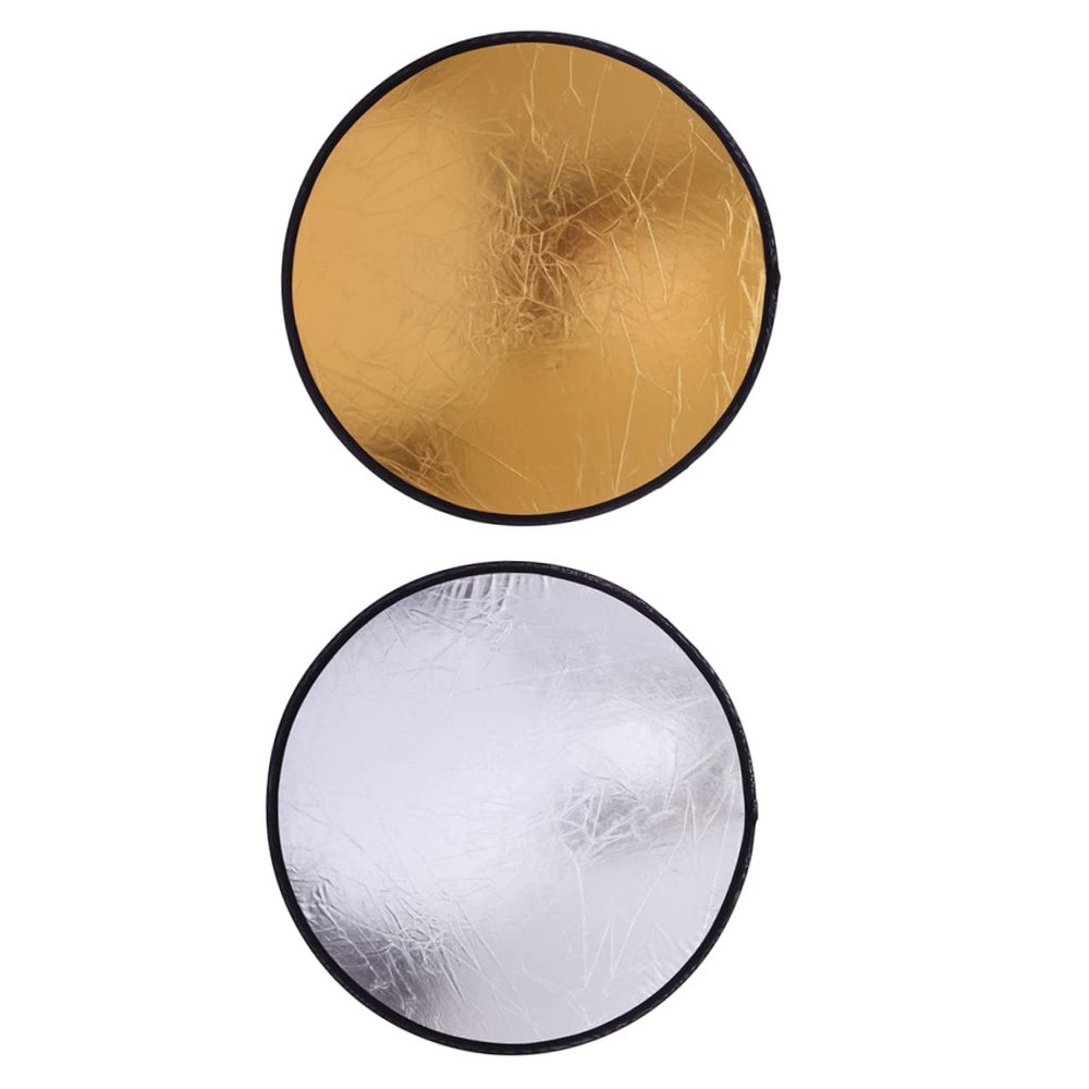 Angoily 2pcs Photography Light Reflector Portable Gold Silver Reflector for Photo Shooting Lightweight and Photography Accessories