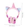 LIFKICH Wired Headphones for Adults Over The Ear Headset Cat Ears Earphones Microphone for Laptop Cellphone view 2