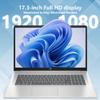 HP High-Performance Daily Use Laptop, 17.3" FHD Display, AMD Ryzen 5 7430U, 32GB RAM, 2TB SSD, Wi-Fi 6, Webcam, HDMI, Windows 11 Home, Silver, Bundle with Thunderobot Ergonomic Wireless Mouse view 3