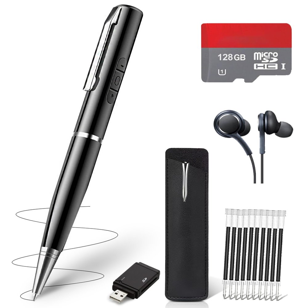 128GB AI Digital Voice Recorder - Voice Activated Audio Recorders, Voice Recording Device with Playback, Portable Taking Device with Noise Reduction, Smart Recorder for Meeting/Course/Lectures