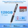 128GB AI Digital Voice Recorder - Voice Activated Audio Recorders, Voice Recording Device with Playback, Portable Taking Device with Noise Reduction, Smart Recorder for Meeting/Course/Lectures view 2