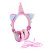 Angoily Unicorn Horn Cat Ear Headphones Fashionable Appearance Gentle Comfortable Earmuffs Boys and Girls Headset Microphone for Gaming Music Study view 1