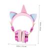 Angoily Unicorn Horn Cat Ear Headphones Fashionable Appearance Gentle Comfortable Earmuffs Boys and Girls Headset Microphone for Gaming Music Study view 4