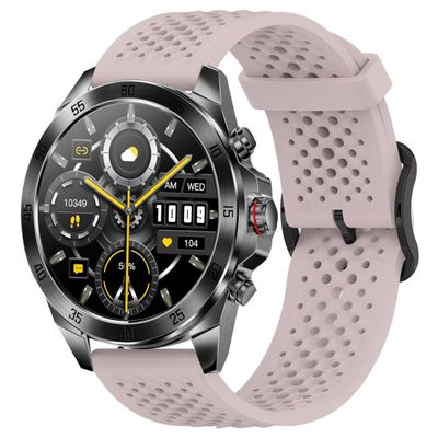 Compatible with ALPHAGEAR Smartwatch Bands, 22mm Quick Release Sport Desgined Silicone band with Metal Buckle Compatible with ALPHAGEAR Bravo II, Bravo XL, Raptor, Commander, Juliet Smartwatch (Pink, 22mm size band)