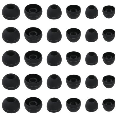 15 Pairs Silicone Ear Buds Headphone Earbuds Replaceable Earphone Covers Earbud Covers Fit in-Ear Headphones Suitable for Almost All Earphones (3 Sizes, Black)