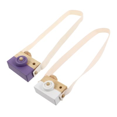 SKISUNO Boys and Girls Camera Model from Beech 2pcs Wooden Camera Toys Plaything for Boys and Girls