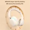 GZLMMY Wireless Headphones RGB Lighting Foldable Bluetooth Earphones Gaming Earphone with Mic auriculares (Off-White) view 4