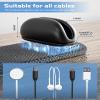 5-Pack Magnetic Cable Clips Cord Organizer - Smoothly Adjustable, Puretor Desk Cable Management Clips. Ideal Wire Holders for Desktop, Nightstand, Wall - Perfect for Home Office, Phone, Car (Black) view 4