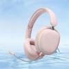 Wireless Headphones RGB Lighting Foldable Bluetooth Earphones Gaming Earphone with Mic auriculares (Pink) view 3