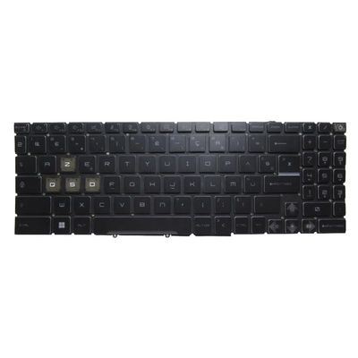 New Laptop Blue Monochrome Backlit Keyboard for MSI Bravo 15 C7UCX C7UDX C7VE C7VF French FR Black Without Frame