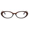 LJCZKA Oval Blue Light Blocking Glasses for Women Men Small Oval Computer Glasses Anti Eyestrain for Reading Texting Gaming view 2