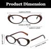 LJCZKA Oval Blue Light Blocking Glasses for Women Men Small Oval Computer Glasses Anti Eyestrain for Reading Texting Gaming view 3