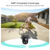 COOAU Solar Security Cameras Wireless Outdoor  Low-Light Rechargeable, Easy to Install, 2K 360 Camera for Home Security, Surveillance Cam with AI Smart Detection, Color Night Vision, IP66, Alexa view 4