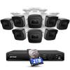 ANNKE 5MP Security Camera System, 16CH NVR Recorder with AI Motion Detection, 8X 3K IP PoE Wired Cams with Built-in Mic, IP67, 2.8mm Lens, Compatible with Alexa for Home Business Surveillance, 2TB HDD view 1