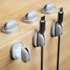 6 Pack Magnetic Cable Clips, Adjustable Cord Holder for Under Desk Cable Management, Adhesive Charger Wire Organizer Keeper for Home Office Desk Phone Car Wall Desktop Nightstand (Gray) view 1