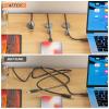6 Pack Magnetic Cable Clips, Adjustable Cord Holder for Under Desk Cable Management, Adhesive Charger Wire Organizer Keeper for Home Office Desk Phone Car Wall Desktop Nightstand (Gray) view 4