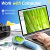 Portable Digital Microscope, 1MP 4X Digital Zoom Macro Handheld Microscope 2.0 Inch Screen with 8 LED Lights view 4