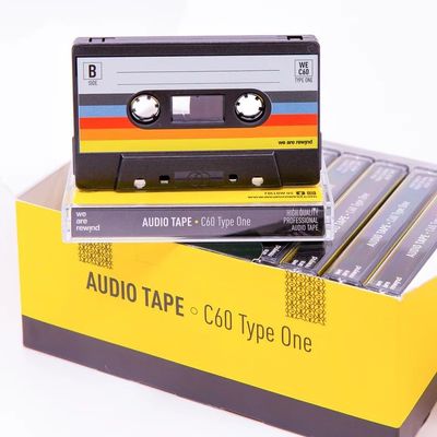 WE ARE REWIND C60 Type One Professional Audio Cassette Tape, 60 Minutes Recording Time, 10pcs Carton