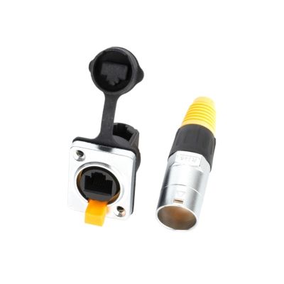 lowmountainswere YT-RJ45 Outdoor Aviation Plug and Socket Network Cable Connector Network Interface Plug(Blue)