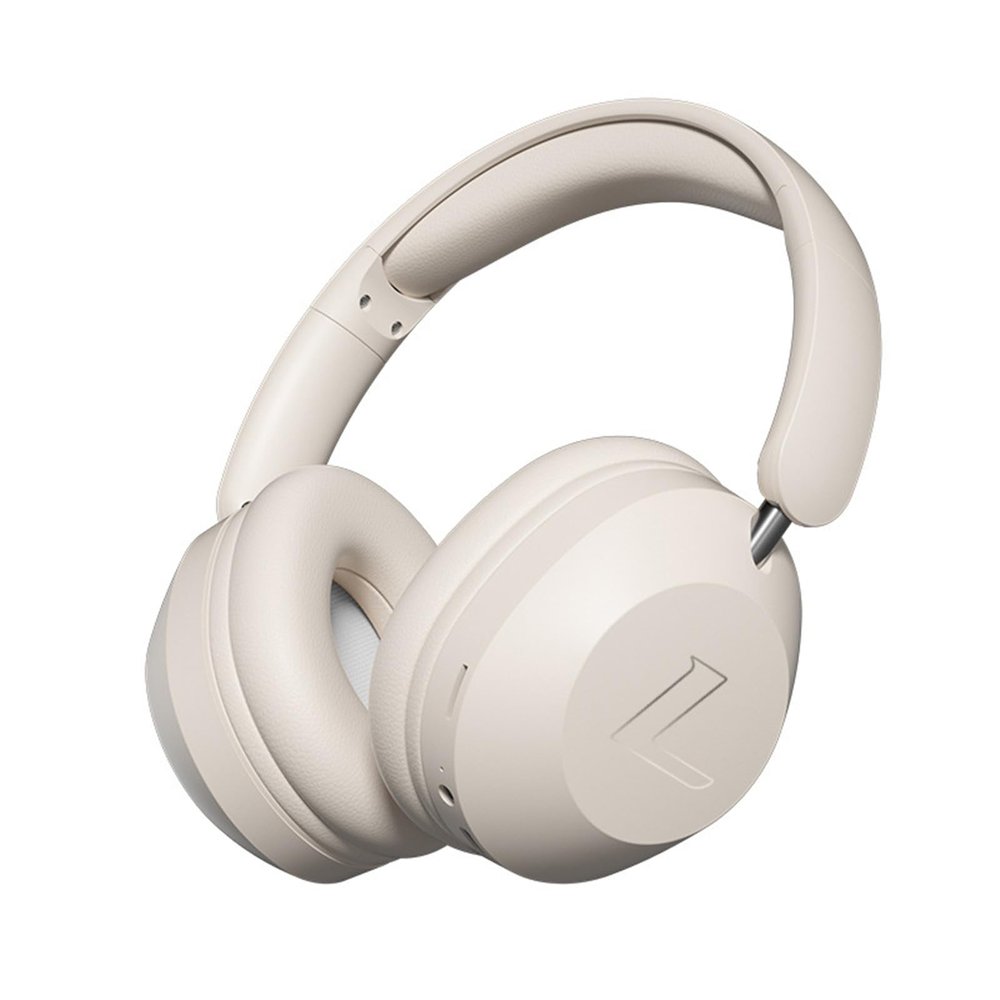 GZLMMY Foldable Wireless Headphones, Over-Ear Bluetooth Headphones with Built-in Microphone (Off-White)