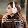 GZLMMY Foldable Wireless Headphones, Over-Ear Bluetooth Headphones with Built-in Microphone (Off-White) view 2