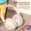 GZLMMY Foldable Wireless Headphones, Over-Ear Bluetooth Headphones with Built-in Microphone (Off-White) view 4