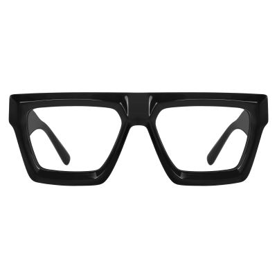 FYTOO Black Fashion Geometric Frame Men/Women Reading Glasses Blue Light Blocking Glasses,2.25x