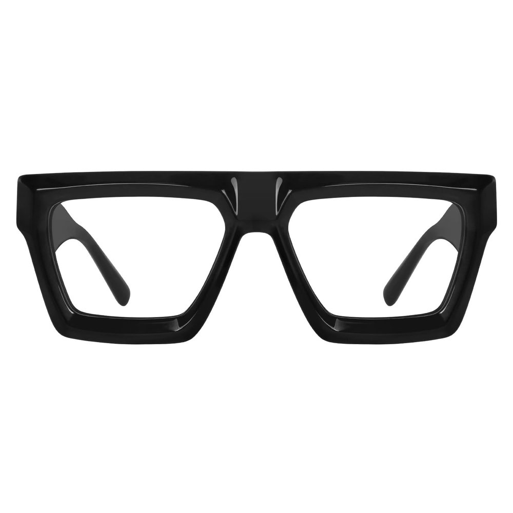 FYTOO Black Fashion Geometric Frame Men/Women Reading Glasses Blue Light Blocking Glasses,2.25x