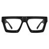 FYTOO Black Fashion Geometric Frame Men/Women Reading Glasses Blue Light Blocking Glasses,2.25x view 1