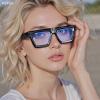 FYTOO Black Fashion Geometric Frame Men/Women Reading Glasses Blue Light Blocking Glasses,2.25x view 2