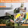 30000mAh Emergency Weather Radio, AM/FM/NOAA Weather Alert Radio Hand Crank/Solar/Type-C Fast Rechargeable Outdoor Radio with Reading Lamp/SOS Alarm/3 Mode Flashlight/Power Bank (Grassy Green) view 3