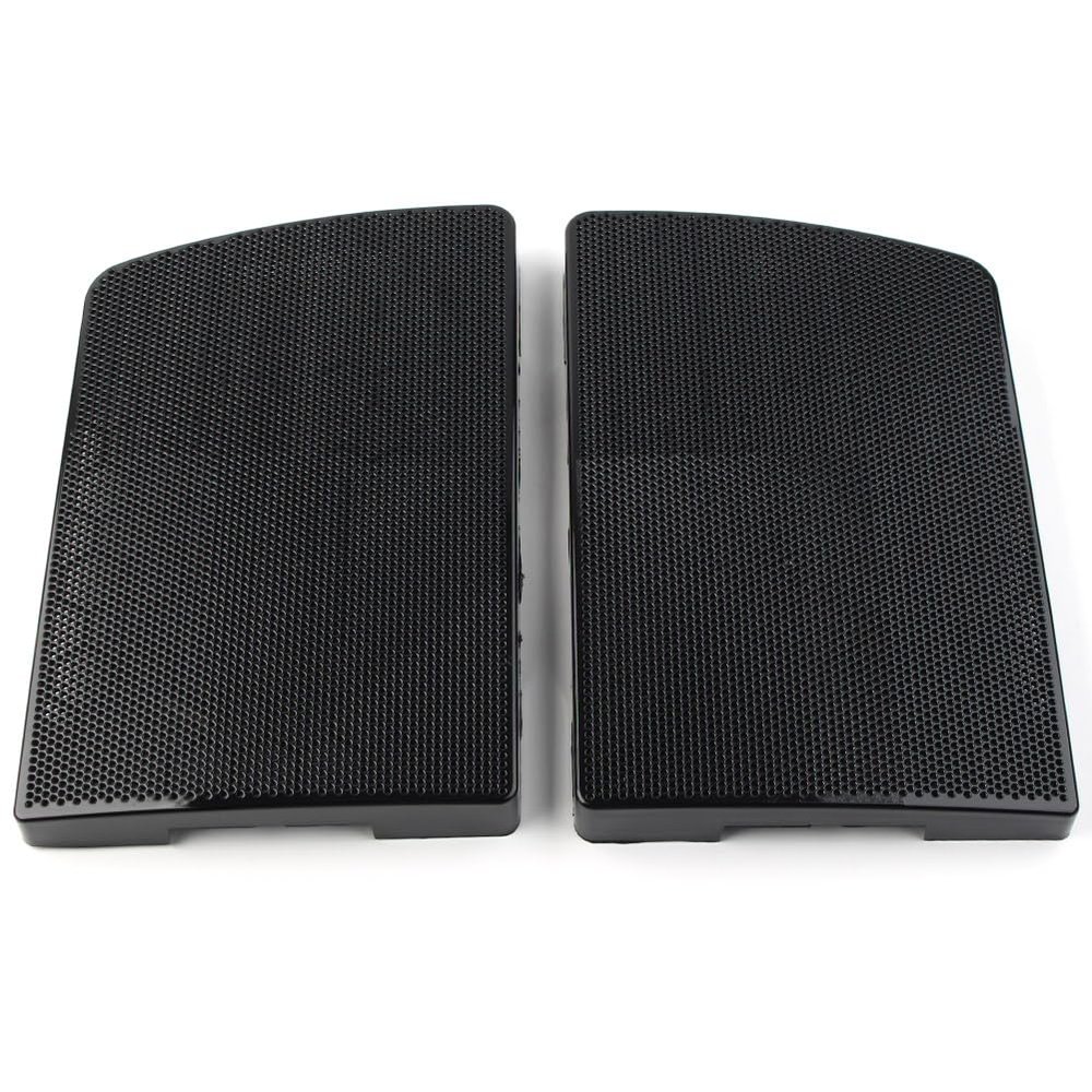 Cnaloo12 Motorbike 6X9" Saddlebag Speaker Grills Lid Mesh Covers for Harley Electra Street Road Glide Plastic Black