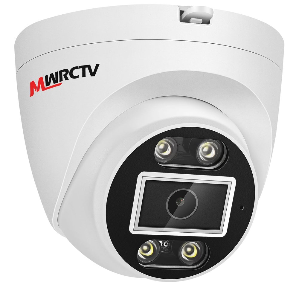 MWRCTV 8MP Wired POE Security Camera 4K UltraHD IP Dome Camera 2.8mm 110Wide Angle Lens,Dual Light Color Night Vision Works with POE NVRs Only