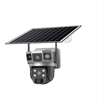 TWSYOXPR 12MP 4G CCTV Solar Camera Outdoor Surveillance Security Camera External 6K WiFi IP Security Camara Vigilancia Outdoor for Home(WiFi Camera Add 64G)