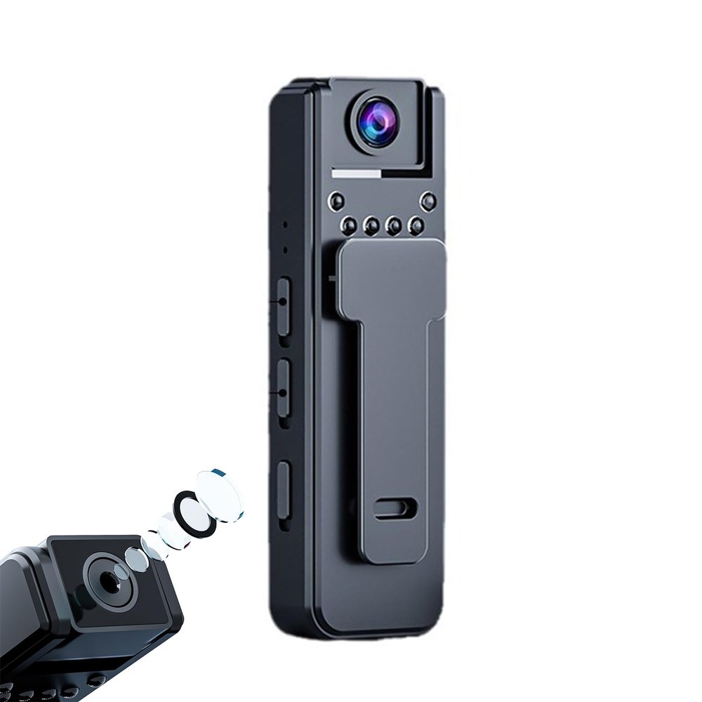 1080P HD Body Worn Camera, Portable Body Camera with Night Vision, Loop Recording, Back Clip for Traveling, Driver, Delivery Man, Lecture Recording, Serving Jobs (1Pc)