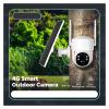 TWSYOXPR 4G/WiFi 4MP Surveillance Smart Security Camera Solar Charging IP65 Waterproof Human Tracking Full Color Night Vision(4G SEA Version) view 3