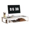 CAKERS Computer Monitor Stand|Ergonomic Desk Riser|Sturdy Desktop Organizer Shelf|Multi-Purpose Desktop Storage Accessories,White,40x20x8cm(15.7x7.8x3.1in) view 1