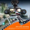 2025 Upgraded 4 Channel FHD Dash Cam,1080P Video Dash Cam 360,Car On-Dash Mounted Cameras, 8 IR LED Night Vision,Parking Mode,Seamless Loop Recording (with 64GB TF Card) view 2